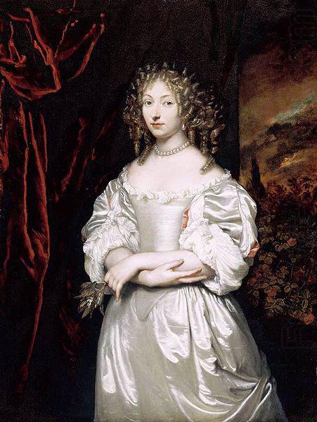 caspar netscher Portrait of Suzanna Doublet-Huygens (1637-1725) fifth and last child of Constantijn Huygens and Suzanna van Baerle, and their only daughter, painted b china oil painting image